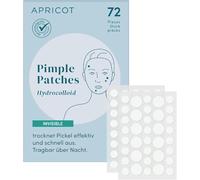 Parche para espinillas de albaricoque, parches invisibles, parches hidrocoloides, parches para el acné secan las espinillas, ayuda inmediata contra espinillas y puntos negros, 72 unidades en 2 tamaños