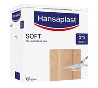 Hansaplast Soft Pflaster, 5 Meter verschiedene Breiten - 5 m x 6 cm | Packung (1 Stück)