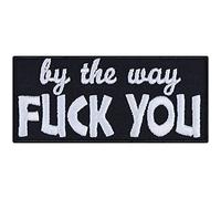 Parche para planchar BTW - FY Divertido parche de metal pesado para motorista, regalo para hombres/mujeres, aplicación DIY para chaqueta/chaleco/vaquero/custodia, 90 x 40 mm