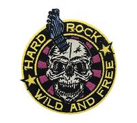 Parche para planchar con diseño de calavera de Hard Rock Wild and Free | Parches de rock, parche para planchar para coser Finally Home