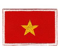 Parche para planchar o coser con la bandera de Vietnam, tamaño 4,5 x 3,0 cm