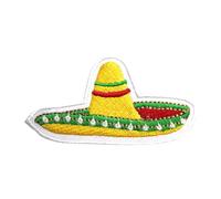 Parche para sombrero de sombrero, parche de sombrero mexicano, parche de viaje a México, parche Groovy bordado para planchar o coser en ropa, etc. 8 x 4 cm