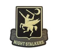 Parche PVC Regimiento Aerotransportado 160th SOAR Night Stalkers compatible con Velcro Parche Portaplacas Parches para Mochilas,Parches PVC,Parches para Chalecos,Parches de Moral,Parches Tácticos (Bri