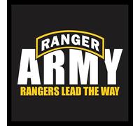 Parche Ranger Army Rangers lead the way. Cuadrado de 7,6 x 7,6 cm de tela impresa sublimada Borde de hilo negro y tela de gancho macho trasero - 1 Unidad