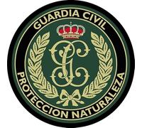 Parche Redondo Guardia Civil Protección Naturaleza de 7,6 cm de Diámetro, Poliéster, Diseño Sublimado, Borde Bordado de hilo Negro, con tela de gancho trasera