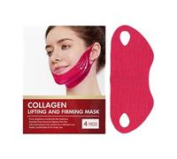 Parche reductor de barbilla, cubierta de elevación facial reafirmante de línea en V, correa de barbilla hidratante para soporte de contorno facial, parche suavizante y iluminador para uso diario, spa