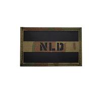 Parche reflectante de la bandera de Holanda NLD táctico infrarrojo de los Países Bajos con emblema de moral militar, cierre de gancho para coser en el hombro