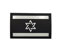 Parche reflectante de la bandera de Israel, parches tácticos israelíes de Illinois, para el brazo, parches de gancho para coser, insignias, apliques, cierre de hombro, para ropa, mochila, abrigo,