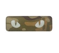 Parche reflectante de ojos gato, táctico moral militar que brilla en la oscuridad parches bordados combate apliques cierre respaldo hombro para sombreros
