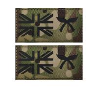 Parche reflectante IR de la bandera británica, parche táctico de moral para chalecos y uniformes, identificación infrarroja, diseño de castigador, equipo militar duradero, accesorios tácticos de alta