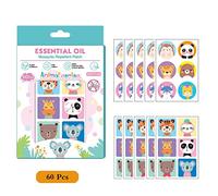 Parche Repelente de Mosquitos, Pegatinas Antimosquitos Niños, Parches Antimosquitos De Dibujos Animados, Previene Las Picaduras de Mosquitos y Plagas Para Niños y Adultos(60 Pegatinas)