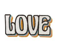 Parche retro colorido con letras Love | Parches Termoadhesivos de Planchado para Ropa | Aplique Codera Rodillera Bordado DIY | Finally Home