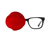 Parche rojo para gafas, parche de ambliopía de color liso | Cubierta de ojo perezoso reutilizable para niños y adultos | Parche suave y transpirable para gafas | Terapia de oclusión cómoda (tamaño