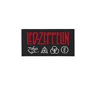 Parche rojo rojo de LED Zeppelin con bordado para planchar, accesorio de recuerdo