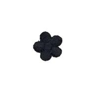 Parche Ropa 10 piezas/1,5 x 1,5 cm, mini apliques de flores de tela for ropa, pegatinas, pequeños parches termoadhesivos con bordado de flores de ciruelo for decoración.(Black)