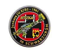 Parche Segunda Guerra Mundial Stuka Junkers Ju 87B2-1941 70 Schwarzgrúm Termoadhesivo de Coleccion Alemania