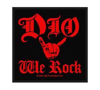 Parche tejido con logotipo de Dio We Rock Band, tamaño, Negro, Accessory Size