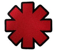 Parche tejido estándar de Red Hot Chili Peppers con corte de asterisco, tamaño accesorio, Rojo -, Accessory Size