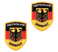 Parche termoadhesivo con diseño de bandera de Alemania, 2 unidades, para ropa, gorras de béisbol, bolsos, chalecos, chaquetas, mochilas