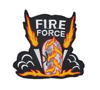 Parche Termoadhesivo con Diseño de Llamas de Fuego de Fire Force para Moto, Ropa, Tamaño 9,3 x 8,9 cm