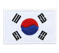 Parche termoadhesivo con la bandera de Corea del Sur, tamaño 4,5 x 3,0 cm