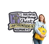 Parche termoadhesivo de Jesús, bordado cristiano para bordados cristianos, para mochilas religiosas, aplicaciones de coser para ropa, chaquetas, vaqueros, mochilas y