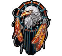 Parche termoadhesivo, diseño de águila, atrapasueños, pluma, gran formato