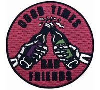 Parche termoadhesivo para la ropa, diseño de Buenos tiempos malos amigos