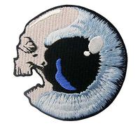 Parche termoadhesivo para la ropa, diseño de Cráneo globo del ojo