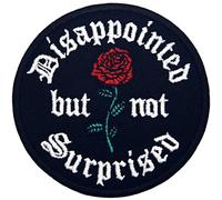 Parche termoadhesivo para la ropa, diseño de Decepcionado pero no sorprendido