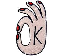 Parche termoadhesivo para la ropa, diseño de Estoy bien Signo de mano