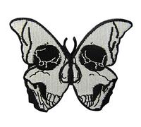 Parche termoadhesivo para la ropa, diseño de La mariposa del cráneo