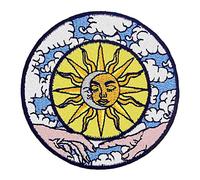 Parche termoadhesivo para la ropa, diseño de Luna y sol celestiales La creación del mundo