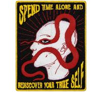 Parche termoadhesivo para la ropa, diseño de Pasa tiempo y descubre tu verdadero yo