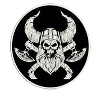 Parche termoadhesivo, parche de motorista, cabeza vikinga, moto, parche bordado, para decorar chalecos de moto, chaqueta o ropa de bricolaje, 9 cm