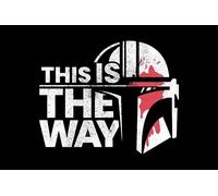 Parche This is the way Mandalorian. Rectangular 5,08 x 7,6 cm Tela Impresa sublimado Borde Hilo Negro y tela de gancho Macho Trasero - 1 Unidad