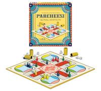 Parcheesi edición Real de Winning Moves Games USA, clásico Favorito de la Familia con Encantadoras Obras de Arte, fichas y Vasos de Dados para 2-4 Jugadores, a Partir de 8 años (6106)