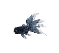 Parches 2 uds pegatinas for coser peces for apliques de ropa accesorios DIY, parches bordados for(Black right side)