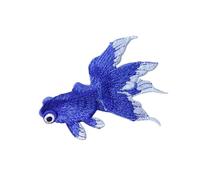 Parches 2 uds pegatinas for coser peces for apliques de ropa accesorios DIY, parches bordados for(Blue right side)