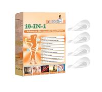 Parches adelgazantes de microagujas, 4 calcomanías reafirmantes de la piel, parche 10 en 1 con infusión de colágeno, accesorio de belleza y control de peso, parche de reducción de grasa abdominal