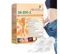 Parches adelgazantes de microagujas, adhesivo reafirmante de la piel, parche de grasa abdominal 10 en 1, 4 piezas de material de hidrogel, accesorio para el cuidado de la piel, juego de control de