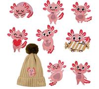 Parches adhesivos de hierro para niños, parches para bordados de animales - chaqueta de bordado en looper wooper - 8pc, jeans, chaquetas - camisetas, vestidos, calcetines, de moda, si quieres usar una