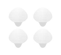 Parches adhesivos para protección y reparación de agujeros en el dedo gordo del pie. Para zapatillas y zapatos de tela. Entrenador ARMOUR. (blanco, juego de 4 - pie izquierdo y derecho)