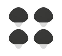 Parches adhesivos para protección y reparación de agujeros en el dedo gordo del pie. Para zapatillas y zapatos de tela. Entrenador ARMOUR (negro, juego de 4 - pie izquierdo y derecho)
