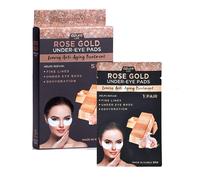 Parches antiedad de lujo AZURE Rose Gold para el contorno de ojos - Mascarilla reafirmante, suavizante e hidratante - Reduce l neas de expresi n,