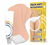Parches Antirozaduras Muslos - 12 Bandas Anti Rozaduras Adhesivas + 1 Crema Vaselina Neutra + 15 Paquetes de 3 Gasas Antirozaduras - Alivio Inmediato de Rozaduras en Muslos - Evita el Roce en Piernas