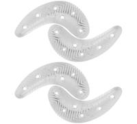 Parches Autoadhesivos Metálicos para Talón de Zapatos, 2 Pares | Plata, Hierro y Metal Superficie Texturizada, Instalación Fácil, para Formal y Oxford