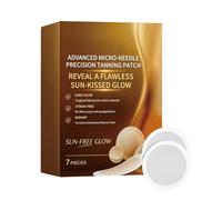 Parches autobronceadores - Acelerador de bronceado natural de 7 piezas para cuerpo y cara, parche bronceador con microagujas - para mujeres y hombres todos los tipos de piel, uso diario, viajes en