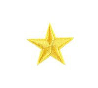 Parches bordados 10 Parches Bordados De Estrellas Multicolor For Coser O Planchar En La Ropa, Dorados Y Plateados, For Apliques, Manualidades, Pegatinas A Rayas para Bricolaje(Yellow)