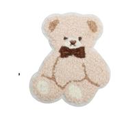 Parches bordados 10 pegatinas de tela bordadas con diseño oso peluche, parches toalla panda rojo, etiquetas decorativas for ropa, león rizado para Bricolaje(Color 4)